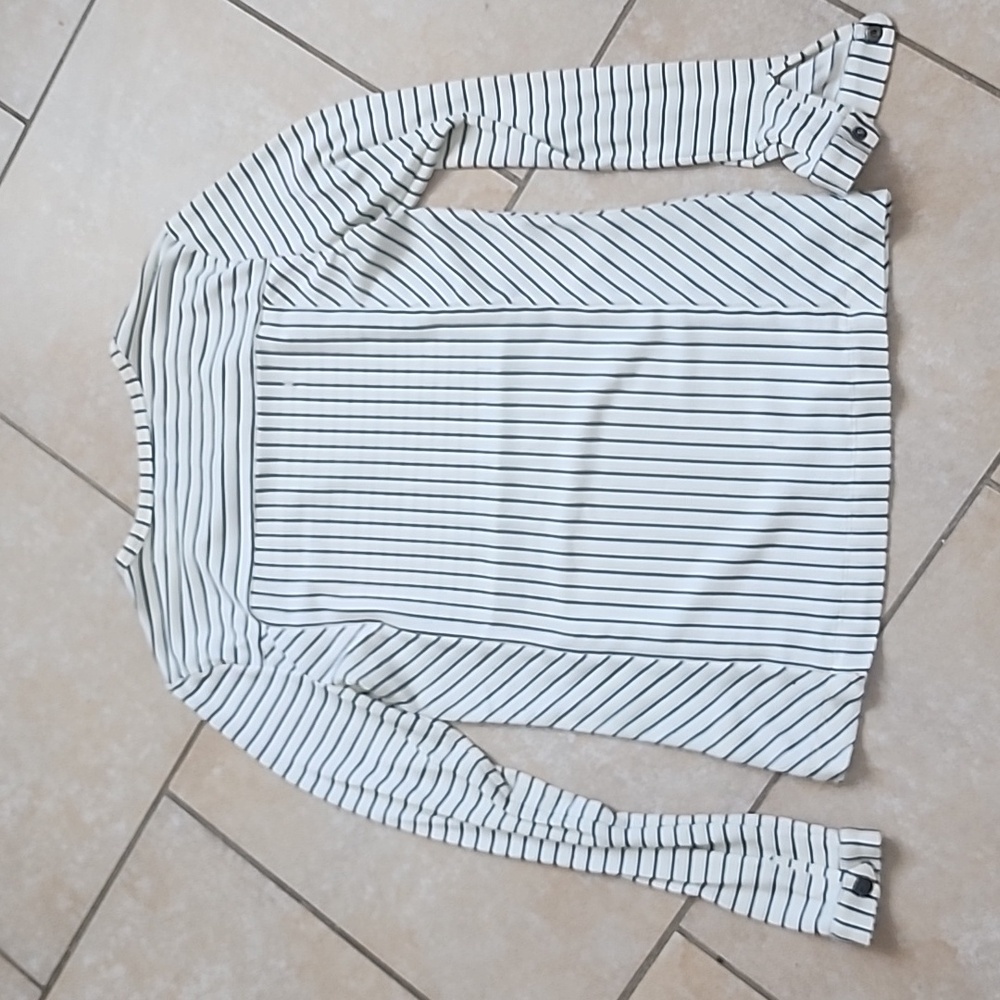 Derek Lam Black and Cream Striped Top - Picture 10 of 10
